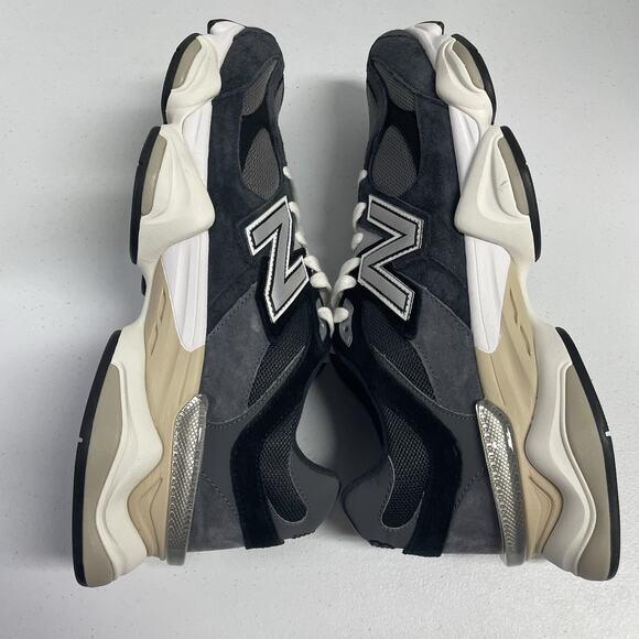 New Balance 9060 Black Phantom Magnet U9060BLC Size 13 White Black Chunky Shoe